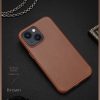 18-Brown Leather iPhone Case with MagSafe for iPhone 13-14 series