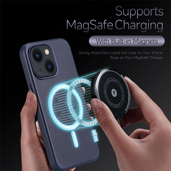 8 Leather iPhone Case with MagSafe for iPhone 13-14 series