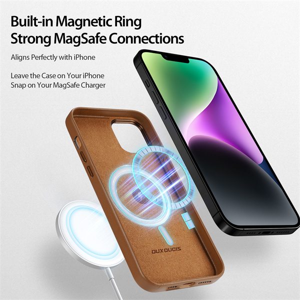 PU Back Cover with MagSafe for iPhone 14 series
