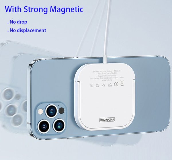 Magnetic 3-in-1 Wireless Charger charging with bracket for iPhone/iWatch/Airpod