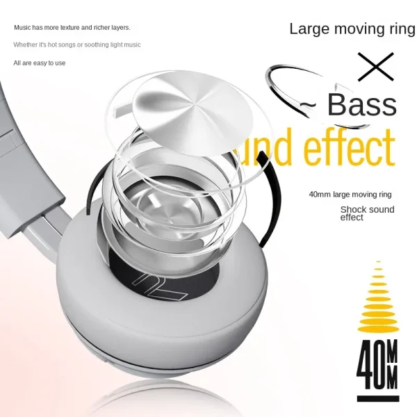 Wireless Bluetooth Headset New Popular Heavy Bass Headphones Sports Earphones