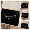 Handcrafts personalized 14K Gold Filled initial collarbone necklace