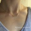 Handcrafts personalized 14K Gold Filled initial collarbone necklace