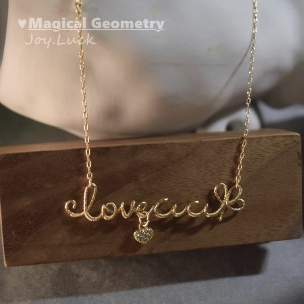 Handcrafts personalized 14K Gold Filled initial collarbone necklace